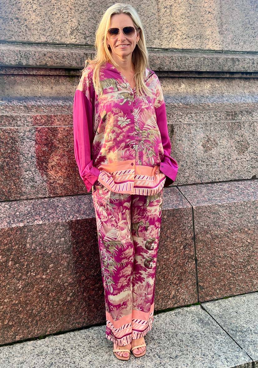 Miss Goodlife Blouse Tiger in the jungle – berry Black Friday