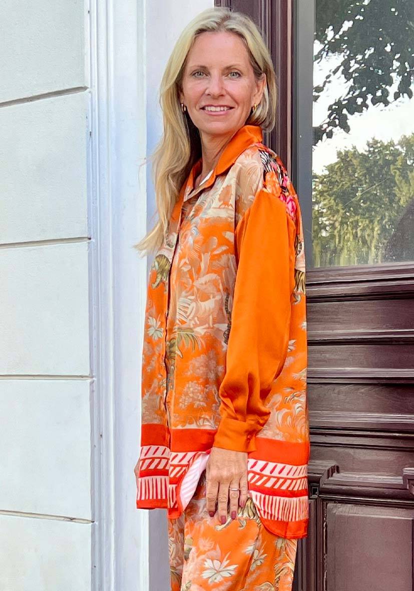 Miss Goodlife Blouse Tiger in the jungle – orange Cyber Monday