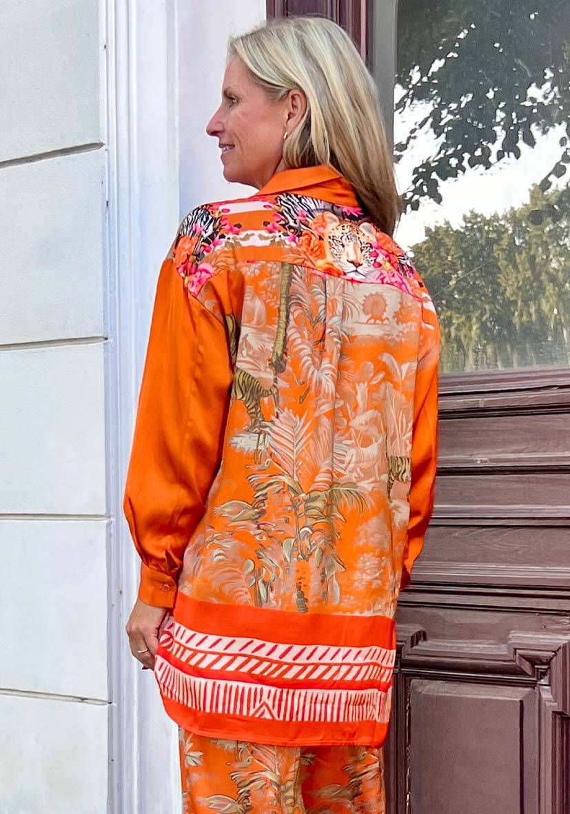 Miss Goodlife Blouse Tiger in the jungle – orange Cyber Monday