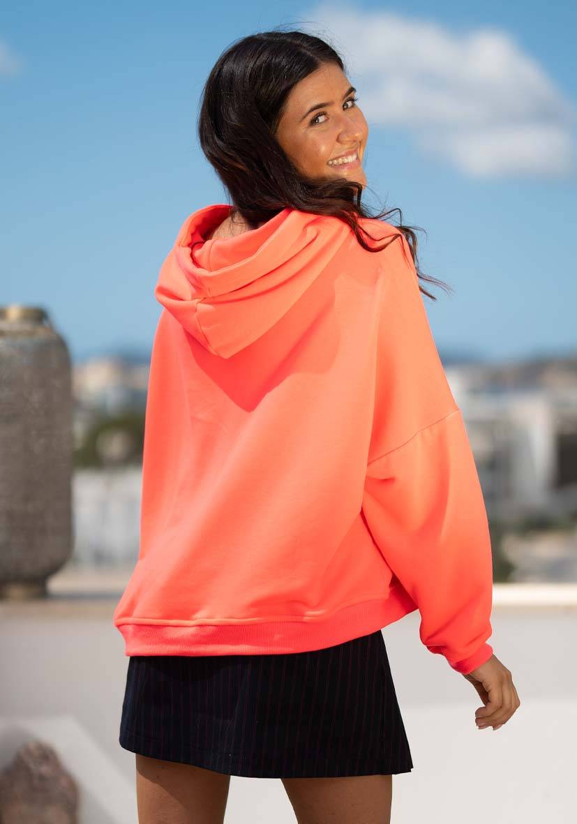Miss Goodlife Hoodie Choose Happy Strass – neonpink Bis zu 50% Rabatt