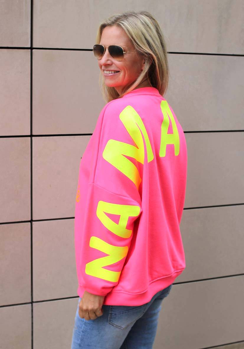 Miss Goodlife Roundneck Double Namasté Glitter – neonpink Vierteljährliche Förderung