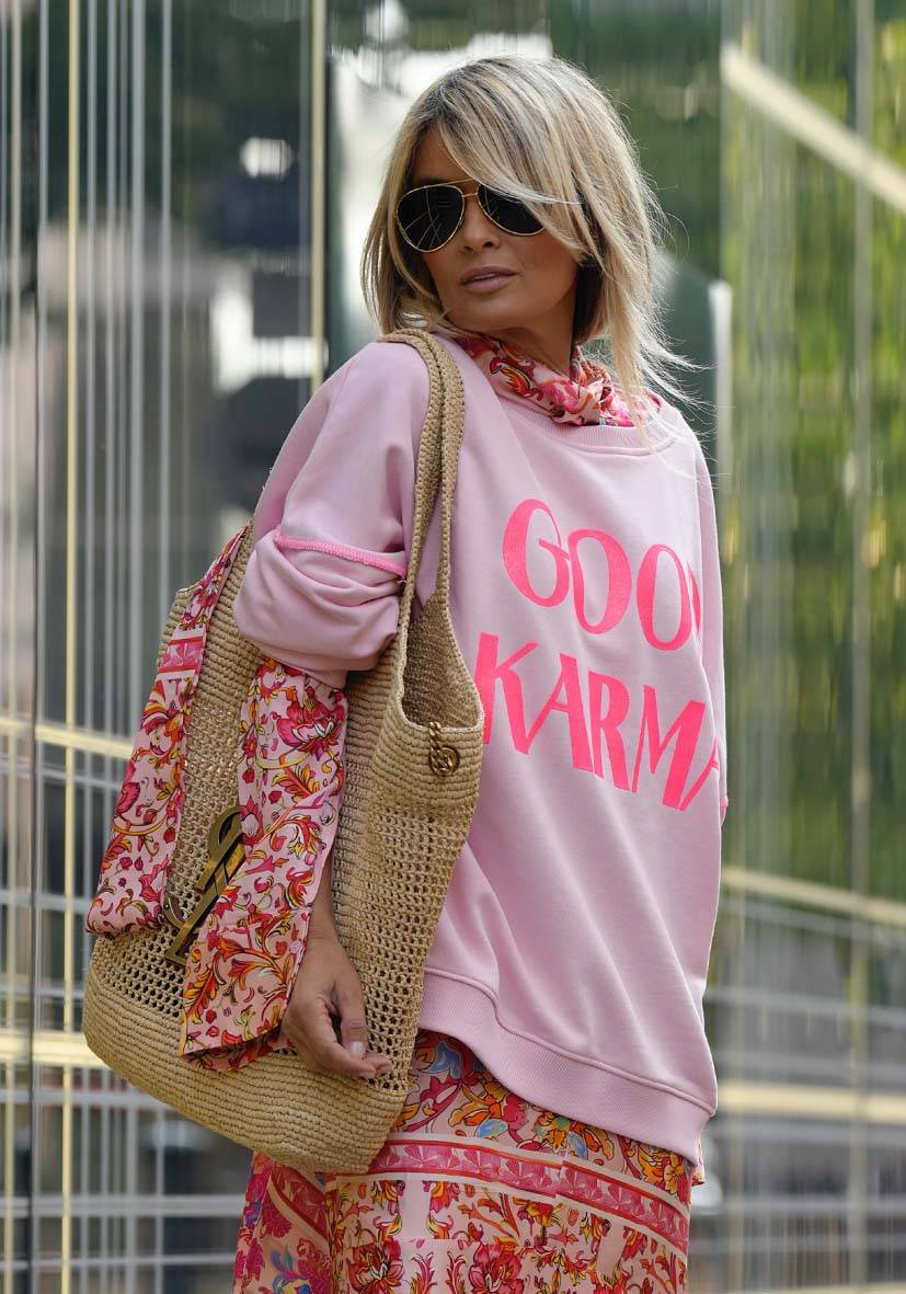 Miss Goodlife Roundneck Good Karma Good Luck – dust rose Clearance-Verkauf