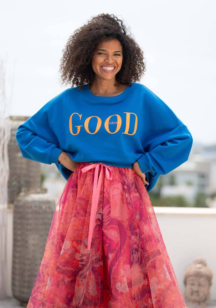 Miss Goodlife Roundneck Good Vibes – blue Black Friday Preise