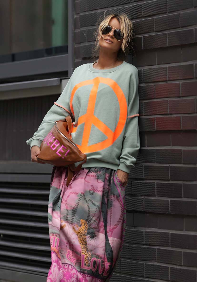 Miss Goodlife Roundneck Peace – almond Günstiger Verkauf
