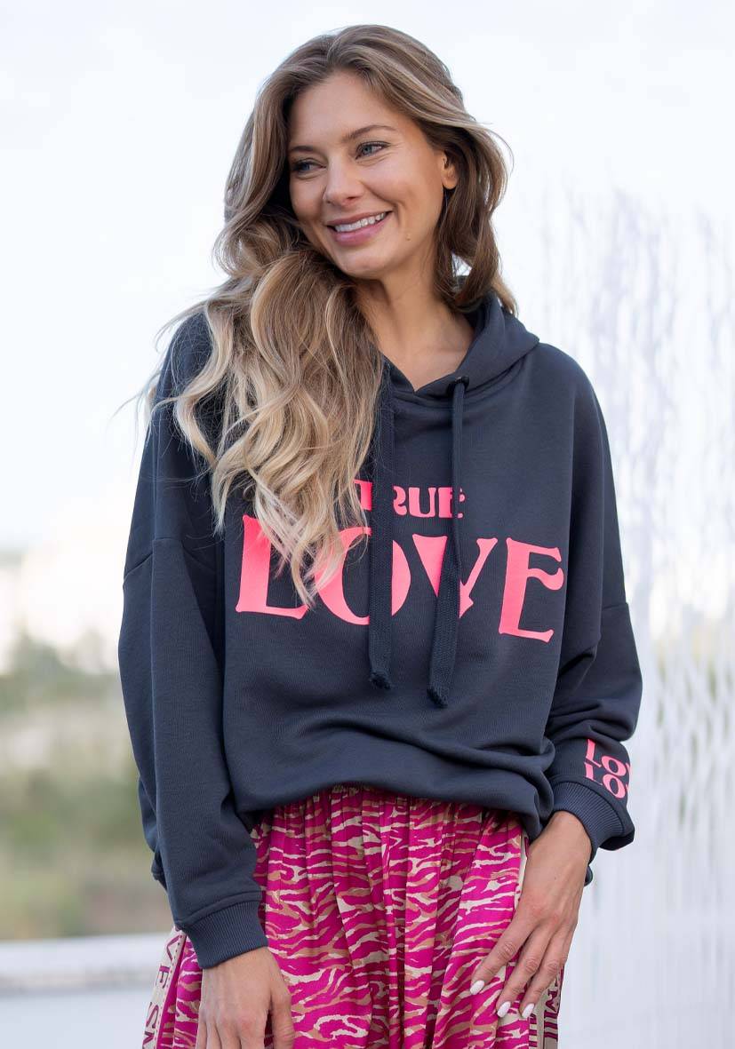 Miss Goodlife Hoodie True Love – anthracite Online Shopping