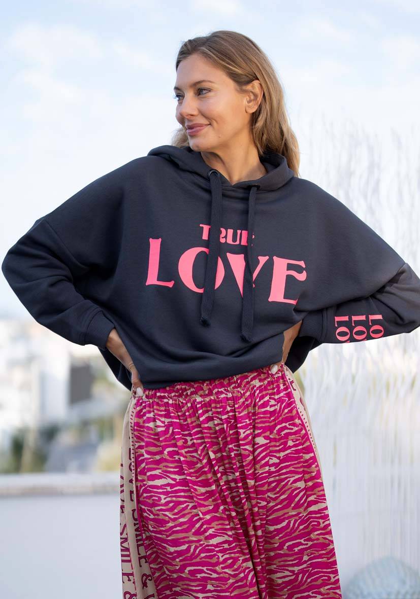 Miss Goodlife Hoodie True Love – anthracite Online Shopping