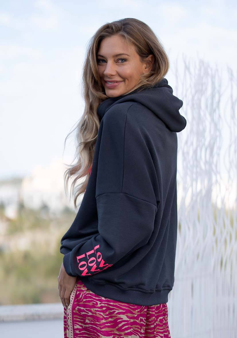 Miss Goodlife Hoodie True Love – anthracite Online Shopping