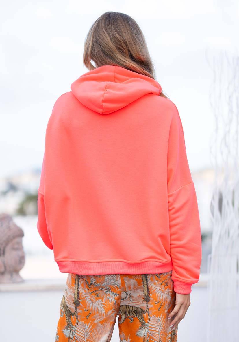 Miss Goodlife Hoodie True Love – neonpink Preisnachlass