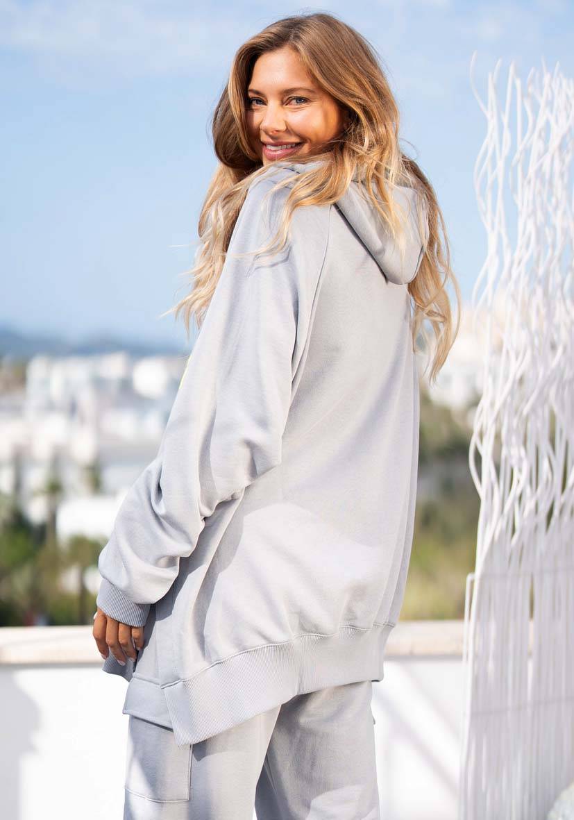 Miss Goodlife Hoodie Good Energy Namasté – lightgrey Black Friday