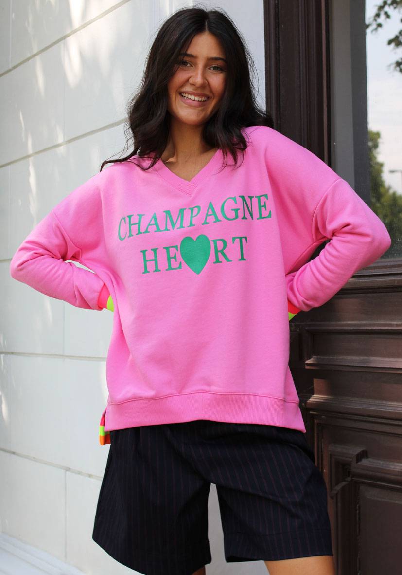 Miss Goodlife V-Neck Champagne Heart – rose Sonderangebote