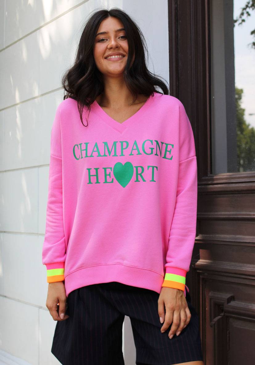 Miss Goodlife V-Neck Champagne Heart – rose Sonderangebote