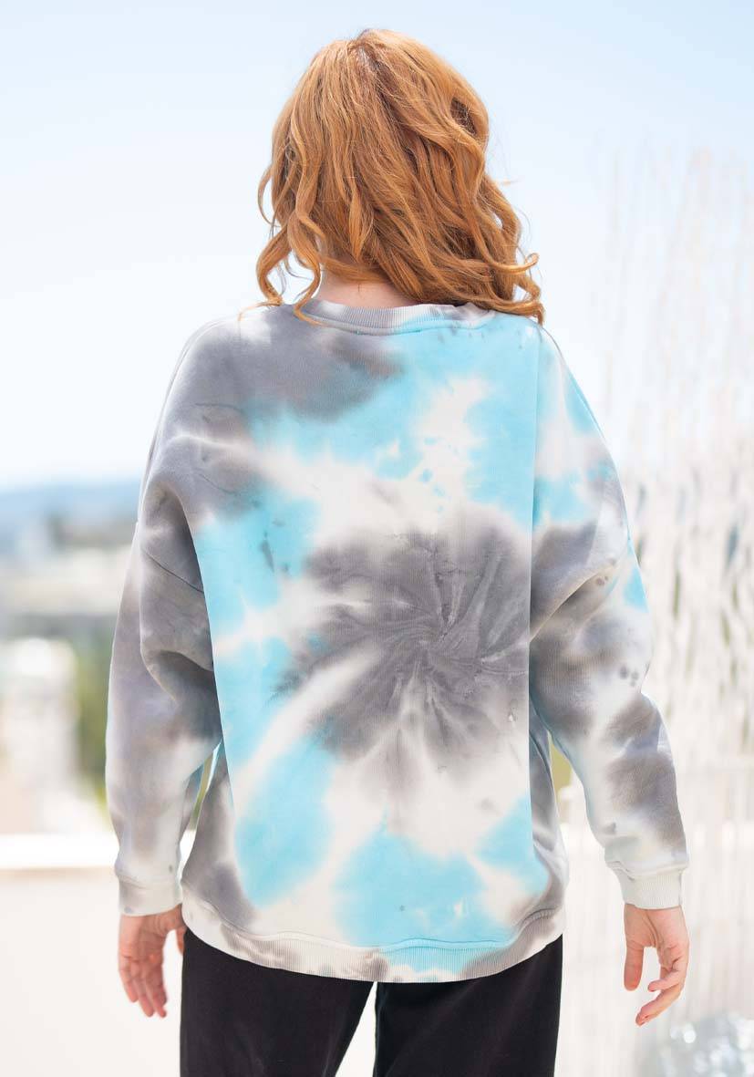 Miss Goodlife Roundneck Roundneck Happiness Love – Batik blue Bis zu 65% Rabatt