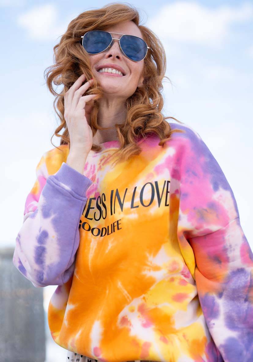 Miss Goodlife Roundneck Roundneck Happiness Love – Batik rose Nur für heute