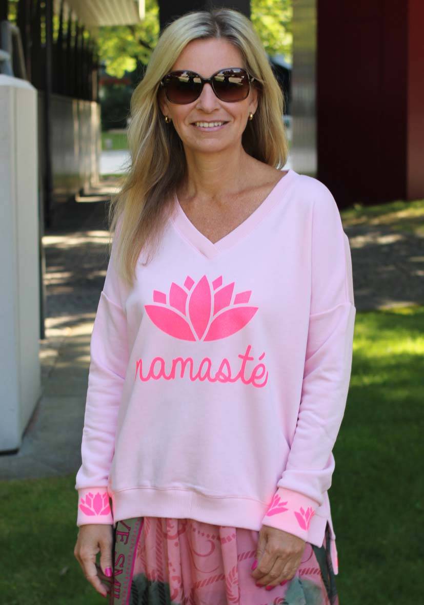Miss Goodlife V-Neck Namasté Glitter – rose Im Verkauf