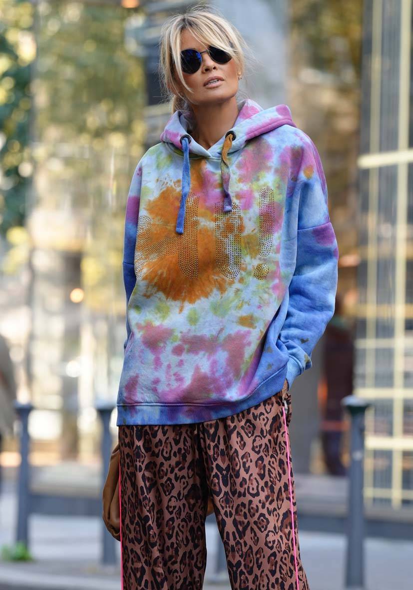 Miss Goodlife Hoodie Batik Hi! Strass – rose zollfrei