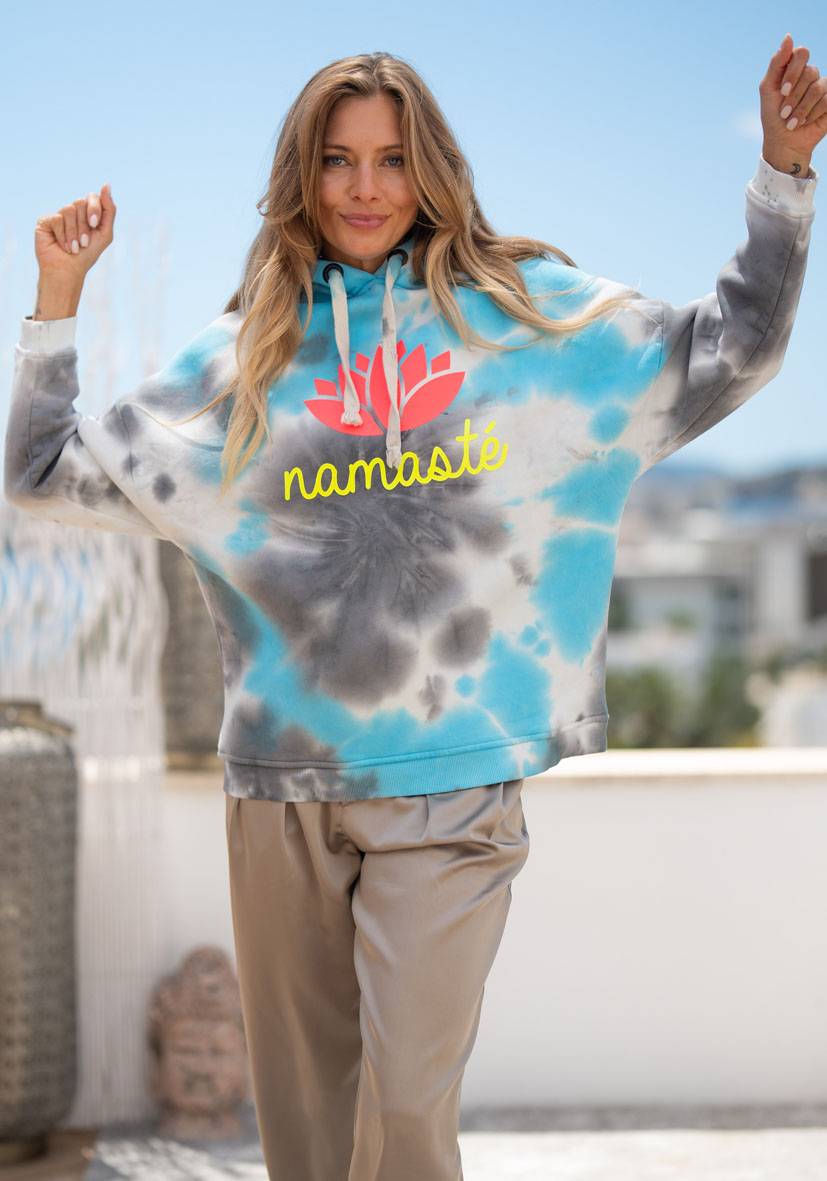 Miss Goodlife Hoodie Namasté Batik – blue 50% Rabatt für begrenzte Zeit
