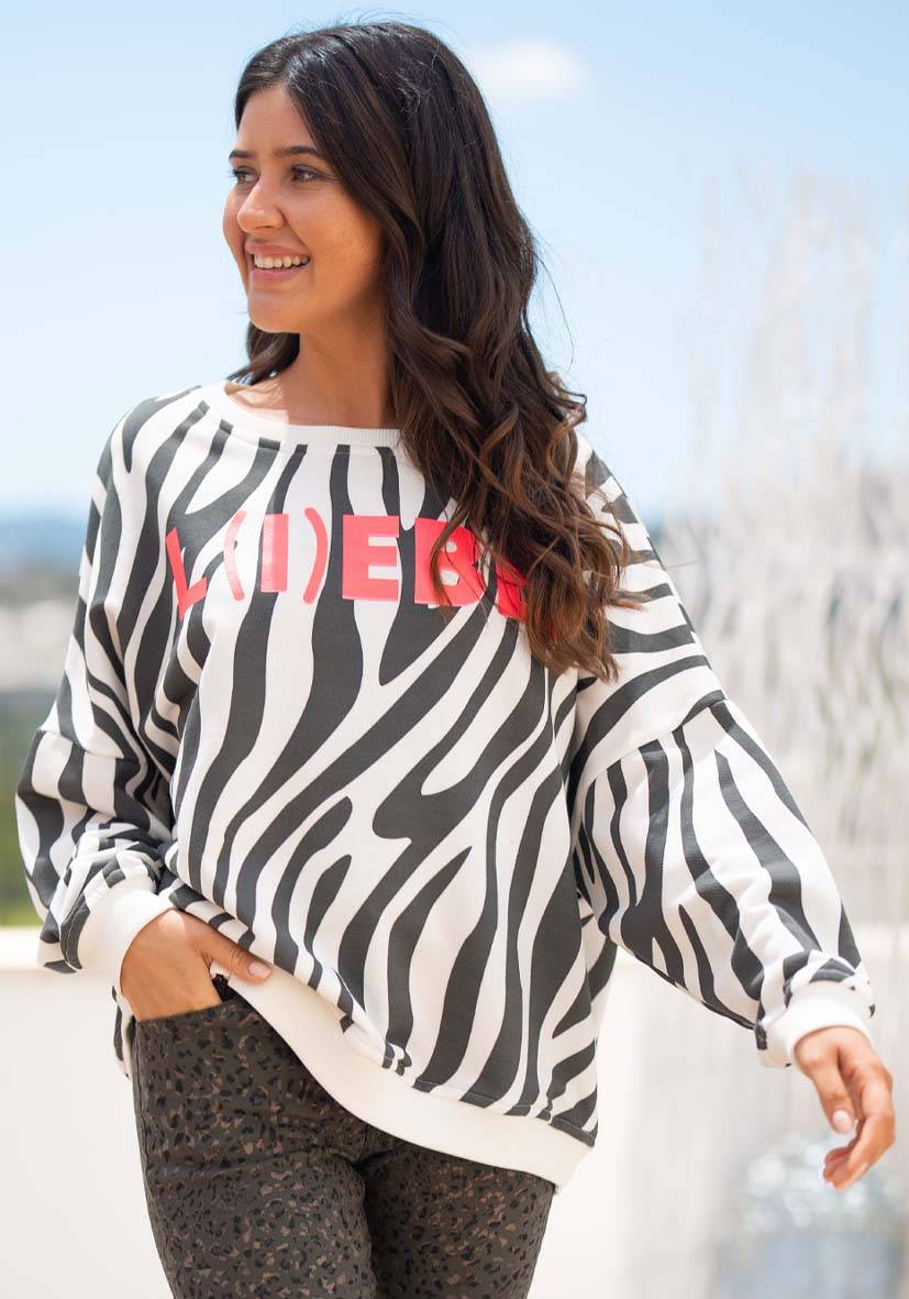 Miss Goodlife Roundneck L(i)ebe Zebra – black Outlet