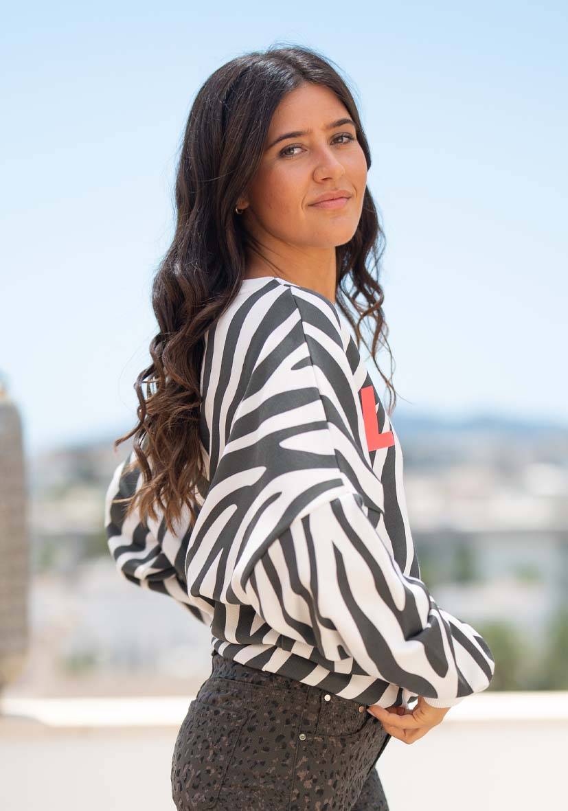 Miss Goodlife Roundneck L(i)ebe Zebra – black Outlet