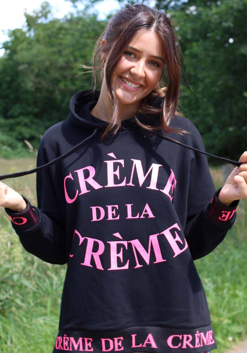 Miss Goodlife Hoodie Cème de la Crème Glitter – black Schlussverkauf