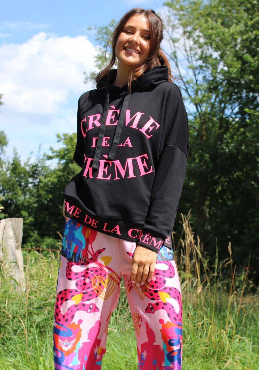 Miss Goodlife Hoodie Cème de la Crème Glitter – black Schlussverkauf