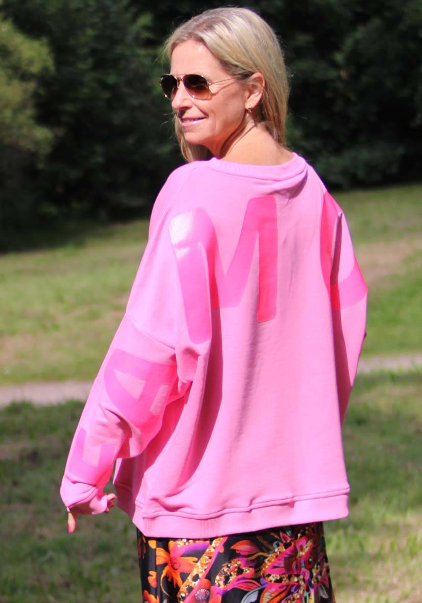 Miss Goodlife Roundneck Famous Heartface Strass – rose Kostenloser Versand