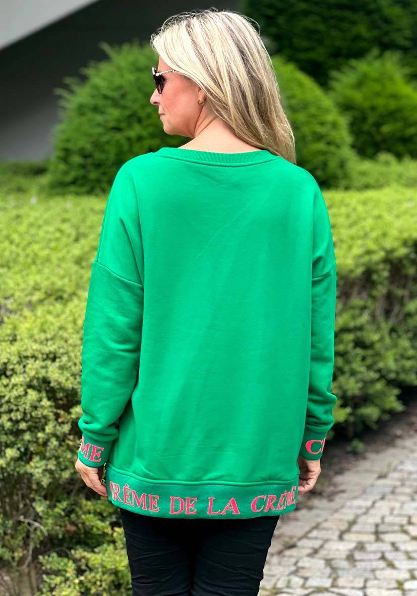 Miss Goodlife V-Neck Cème de la Crème Glitter – green Online Shopping