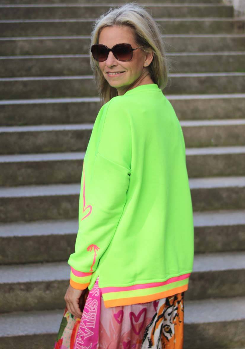 Miss Goodlife V-Neck Smile Ibiza – neongreen Heißer Verkauf