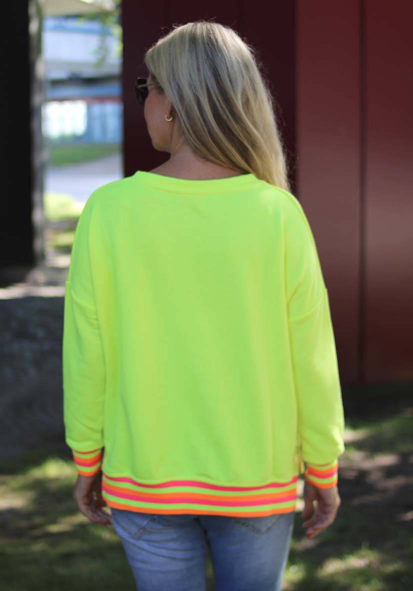 Miss Goodlife V-Neck L(i)ebe Glitter – neonyellow Blitzangebot