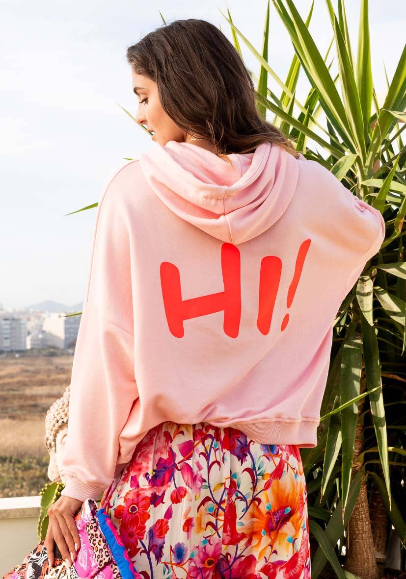Miss Goodlife Hoodie Hi! Hi! – rose/neonpink Begrenzte Freigabe