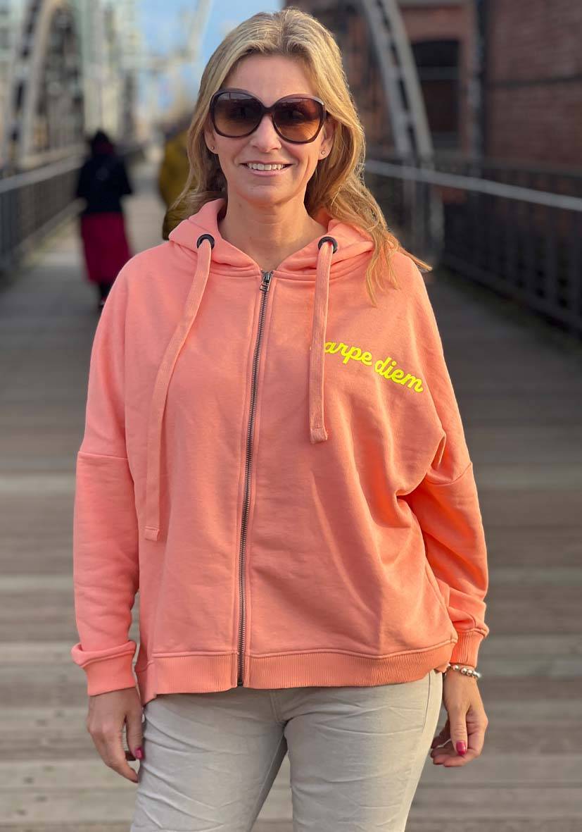 Miss Goodlife Hoodie Sweatjacke – coral Bis zu 65% Rabatt