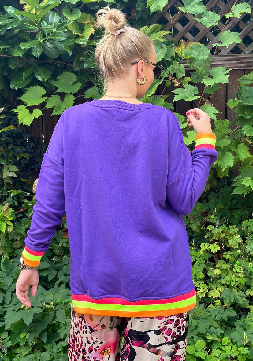 Miss Goodlife V-Neck L(i)ebe Frottee – lilac/neonyellow Begrenzt auf 3 Tage