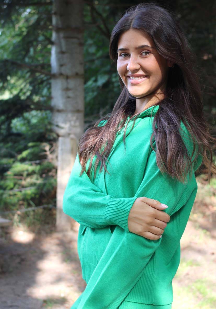 Miss Goodlife Cardigan Knitted Zipper – green 2025