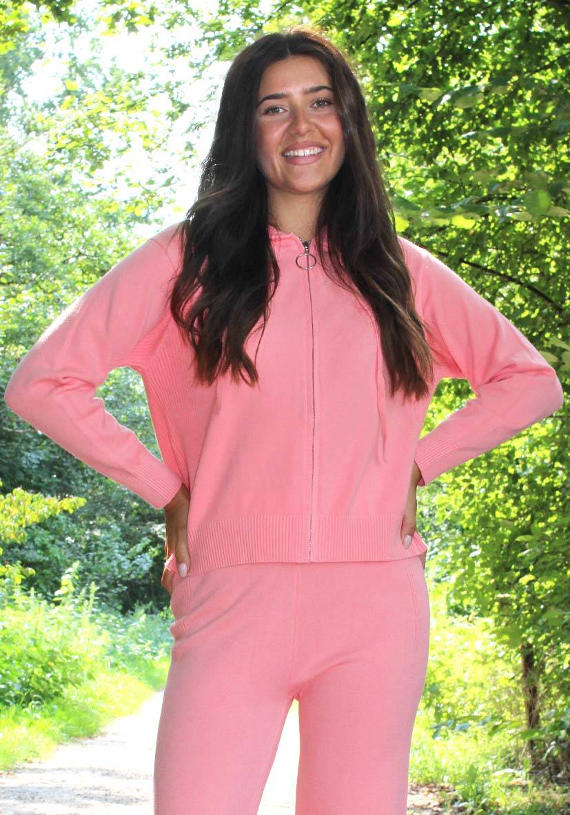 Miss Goodlife Cardigan Knitted Zipper – peach Online