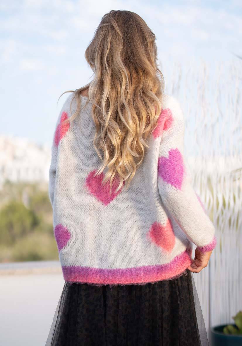 Miss Goodlife Pullover Hearts allover – lightgrey Blitzverkäufe