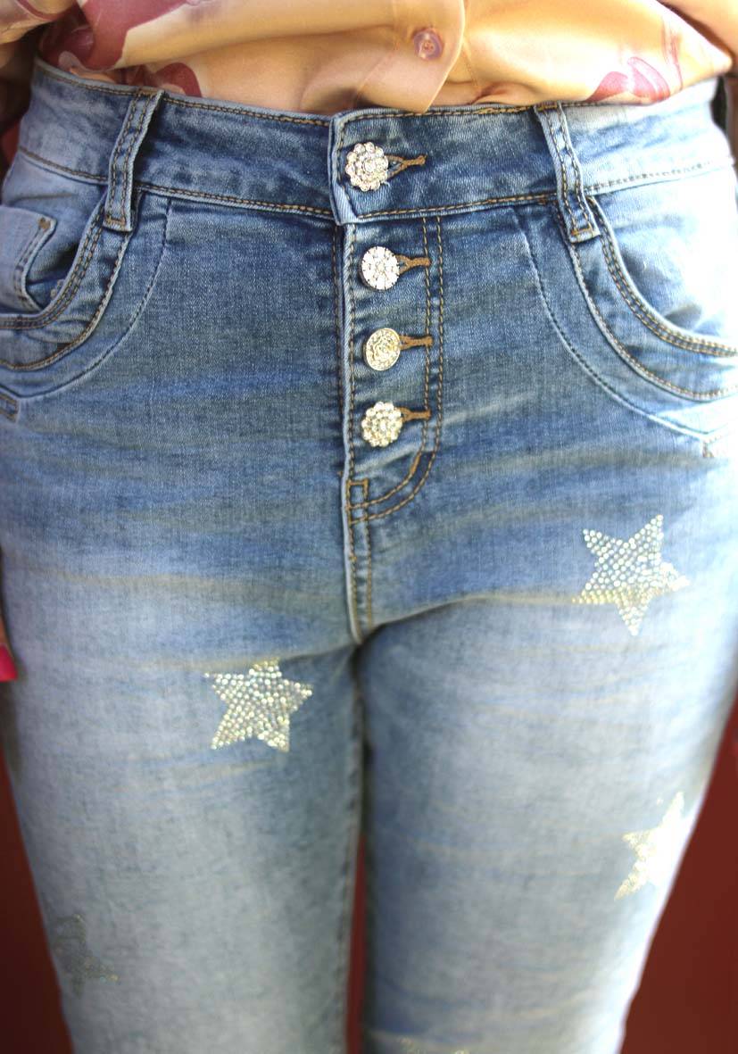 Miss Goodlife Jeans Silver Stone Stars Blitzangebot