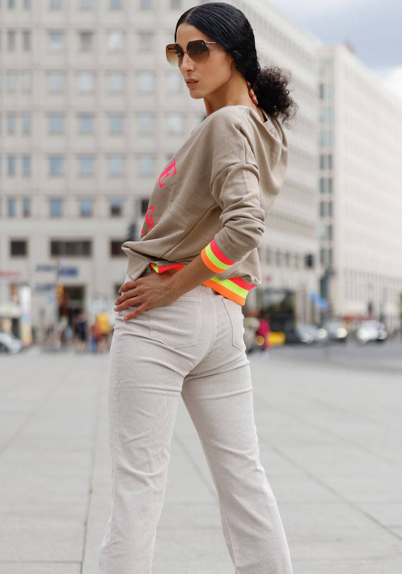Miss Goodlife 5-Pocket-Cordhose – creme Kostenlose Rückgabe