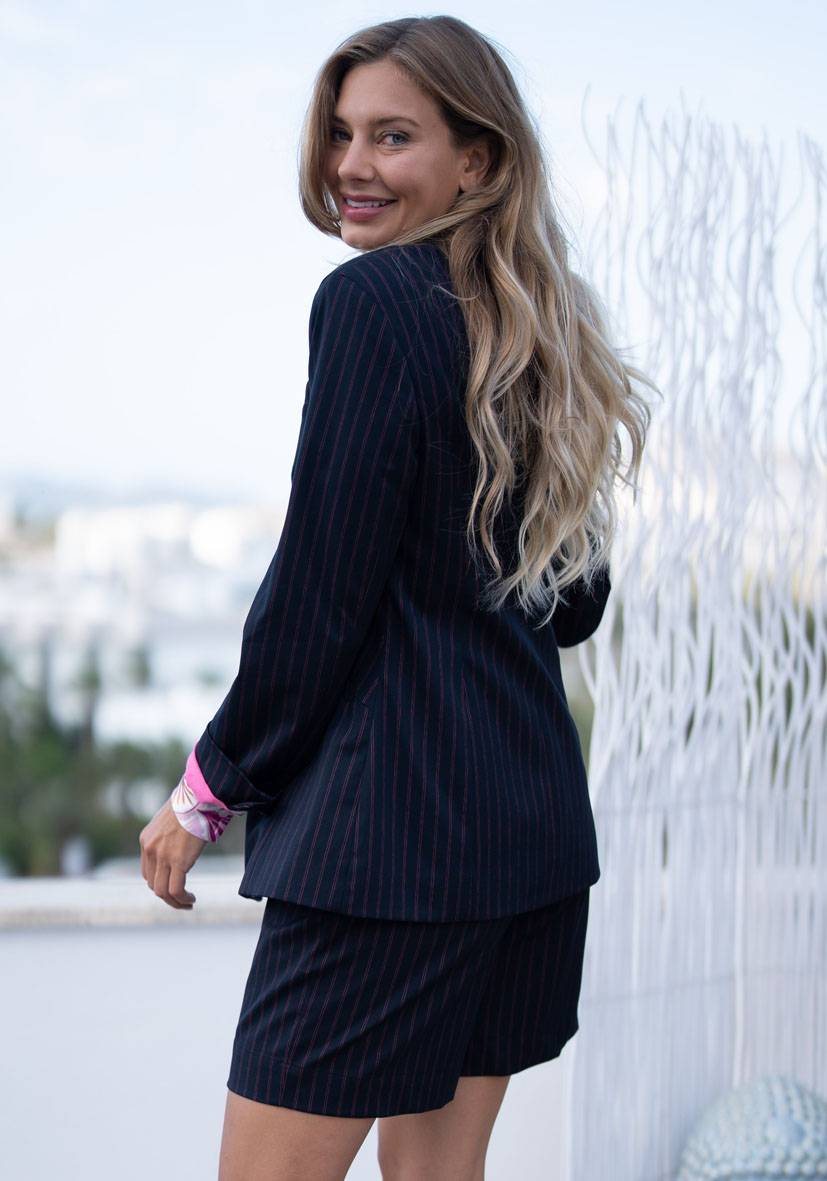 Miss Goodlife Blazer Neon Pinstripes – neon Neueste Stile