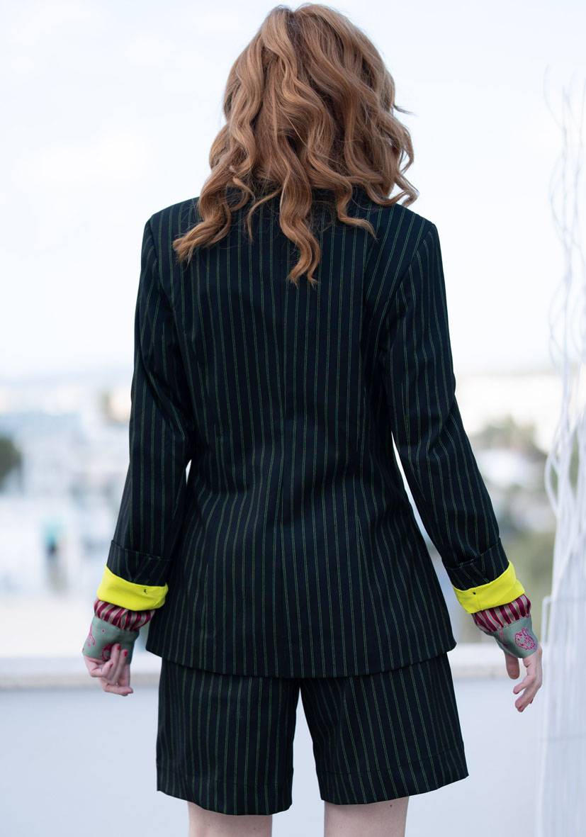 Miss Goodlife Blazer Neon Pinstripes Letzte 2 Tage