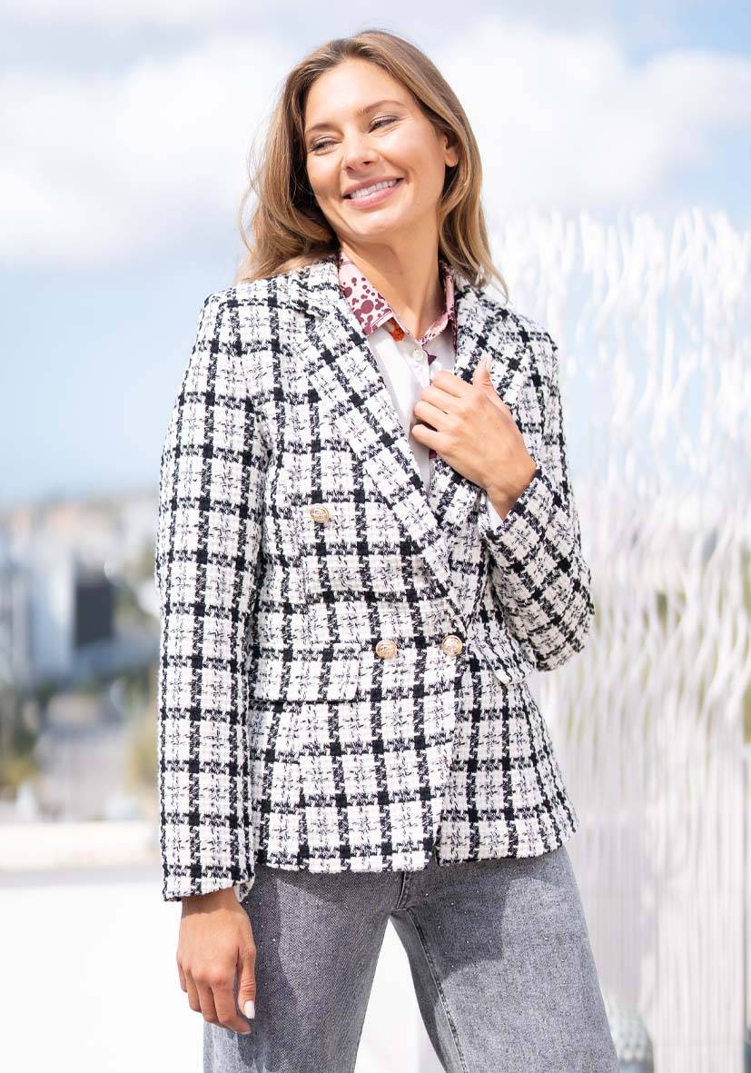 Miss Goodlife Blazer Tweed – black Zeitbegrenzte Promotion