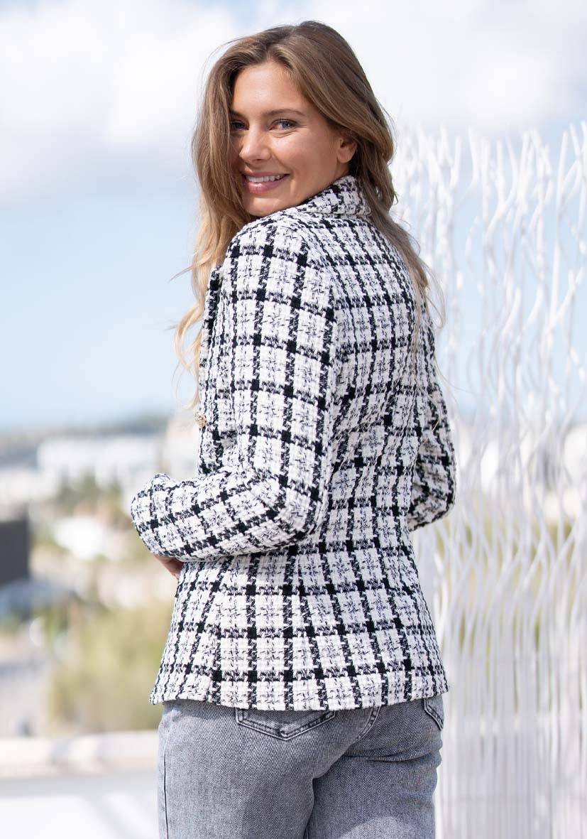 Miss Goodlife Blazer Tweed – black Zeitbegrenzte Promotion
