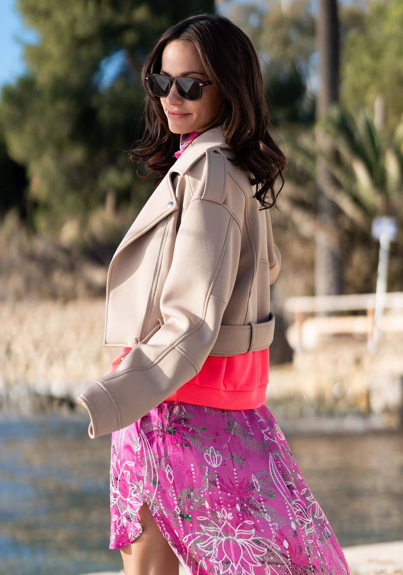 Miss Goodlife Jacket Colorful – sand Nur für heute