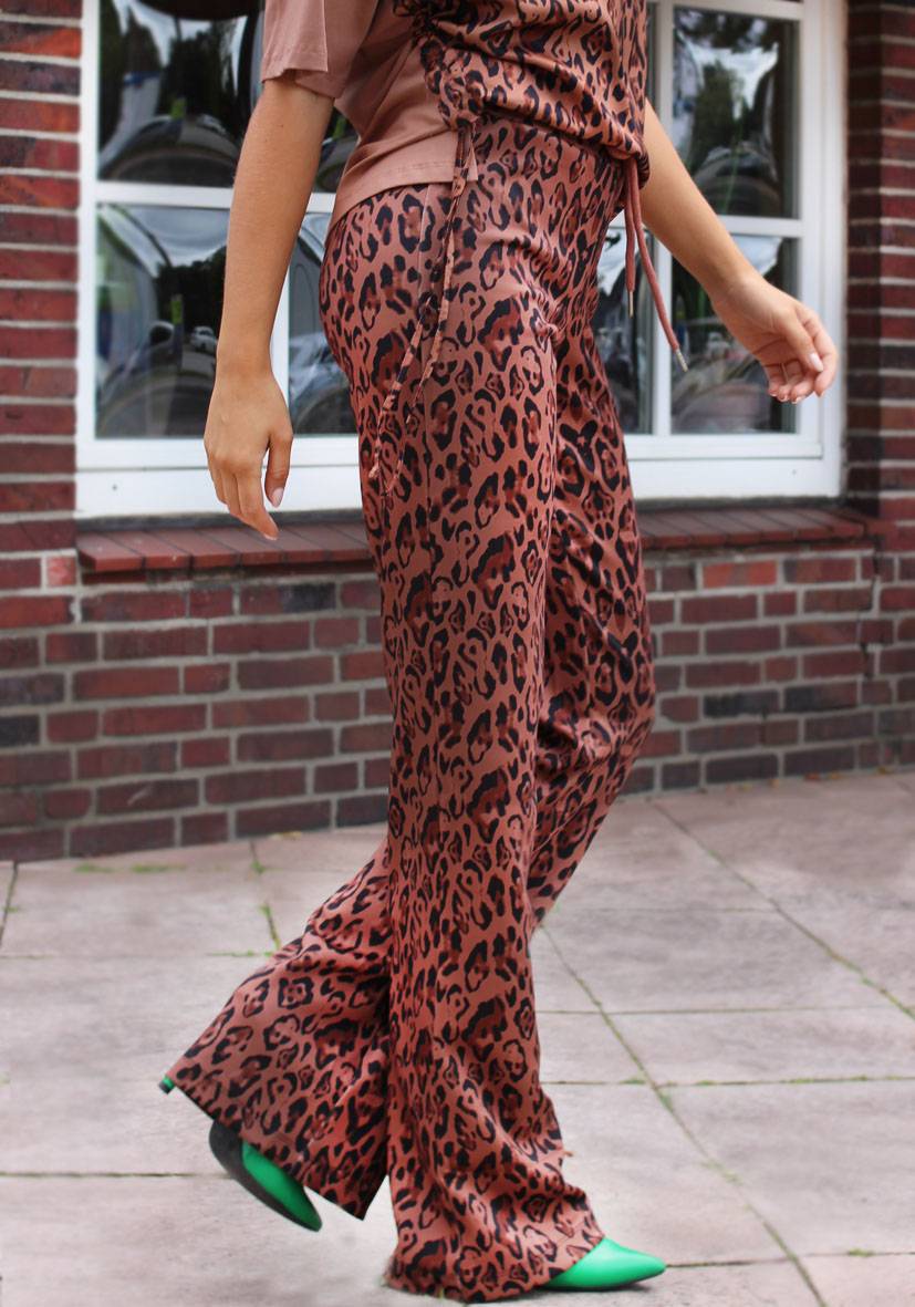 Miss Goodlife Wide Leg Pants Leo – brown Blitzverkäufe