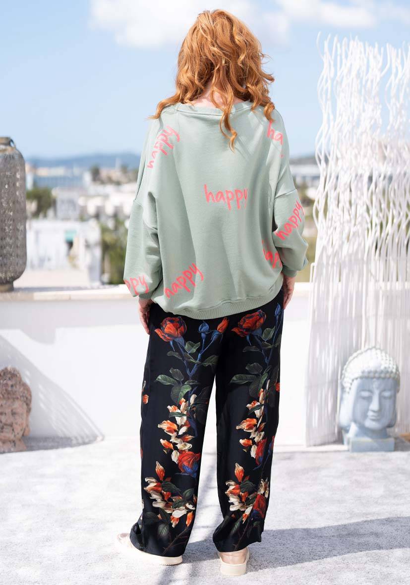 Miss Goodlife Pants Roses – black Black Friday