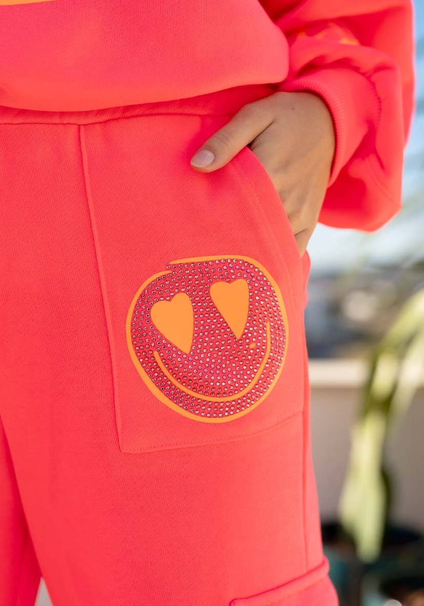 Miss Goodlife Pants Goodlife Heartface – neonpink/neonorange Riesige Ersparnisse