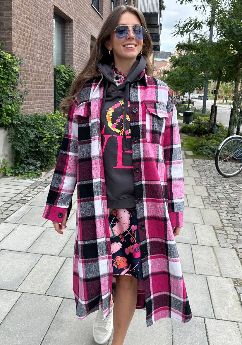 Miss Goodlife Patch-Mantel mit Taschen – pink Super Sparpreis