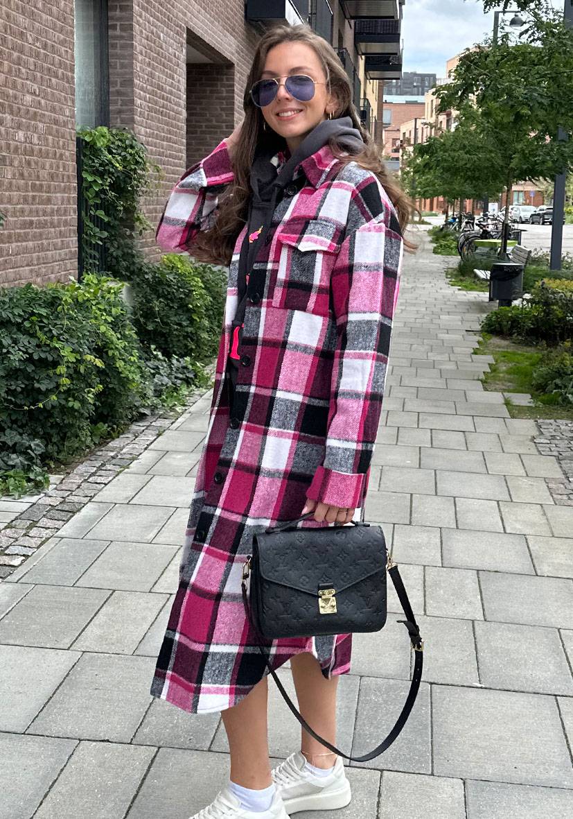 Miss Goodlife Patch-Mantel mit Taschen – pink Super Sparpreis