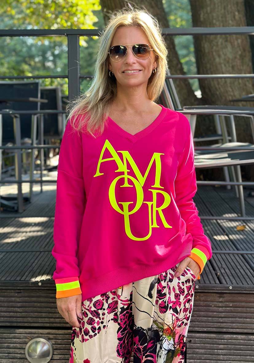 Miss Goodlife V-Neck Amour – magenta/neonyellow Wochenangebot