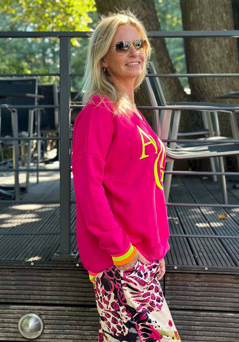Miss Goodlife V-Neck Amour – magenta/neonyellow Wochenangebot