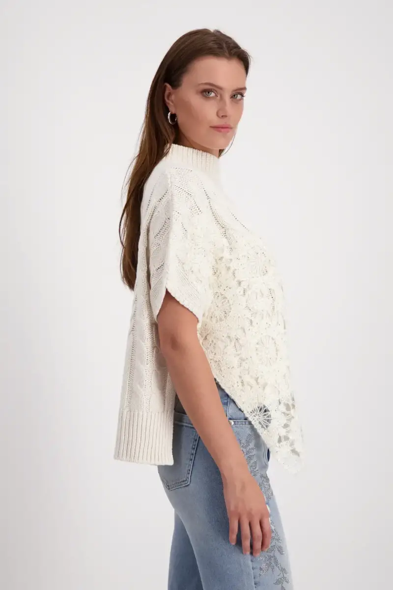 ﻿Monari Pullover mit Spitze Kostenloser Versand