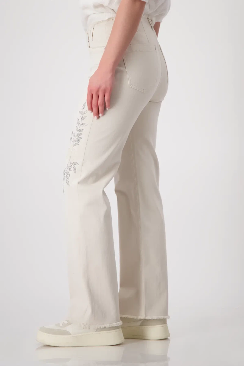 Monari Wide Leg Hose mit Schmuck Günstig kaufen